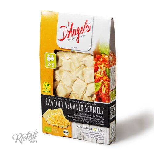 “D’Angelo“ pelmeņi ravioli ar vegānisku kausēto sieru, 250 g