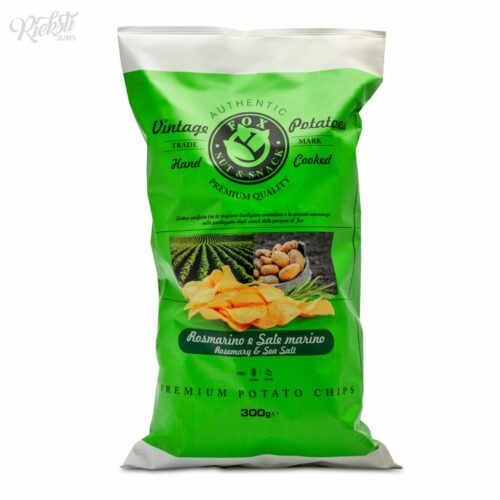 “FOX” kartupeļu čipsi ar rozmarīnu un jūras sāli, 300 g
