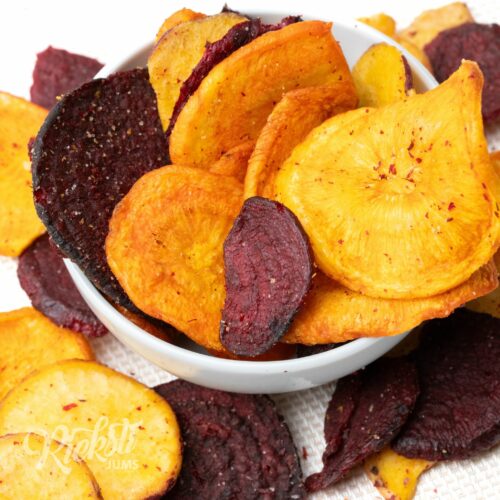 Dārzeņu čipsi, vārīti vakuumā zemā temperatūrā, 300 g