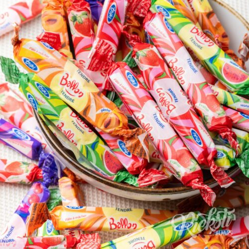 Krāsainas augļu garšas košļājamās nūjiņas, 1 kg