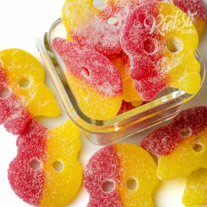 Gumijkonfektes "Šņācošie augļu galvaskausi", 1 kg