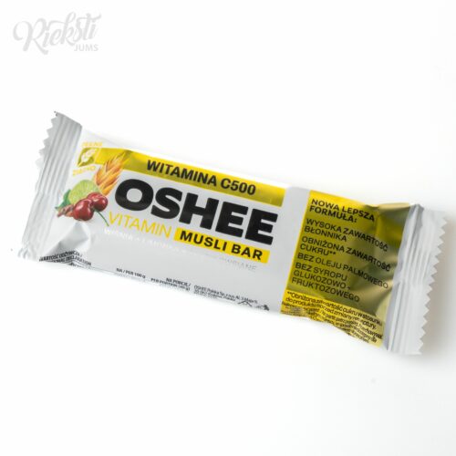 Graudaugu batoniņš “OSHEE” ar ķiršiem un laimu, šokolādā pārklāts, 40 g