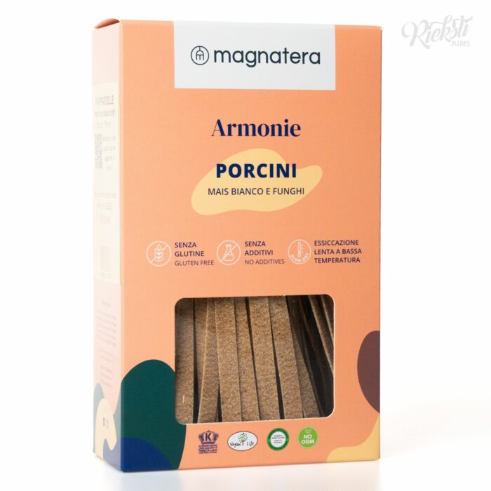 "MAGNATERA" balto kukurūzu makaroni ar baravikām, 250 g