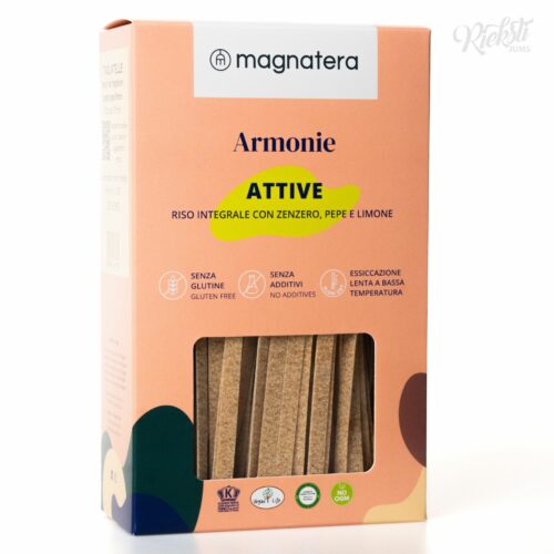 “MAGNATERA” brūno rīsu makaroni ar ingveru, pipariem un citronu, 250 g