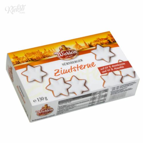 “Wicklein” piparkūku kanēļa zvaigznītes ar cukura glazūru, 130 g