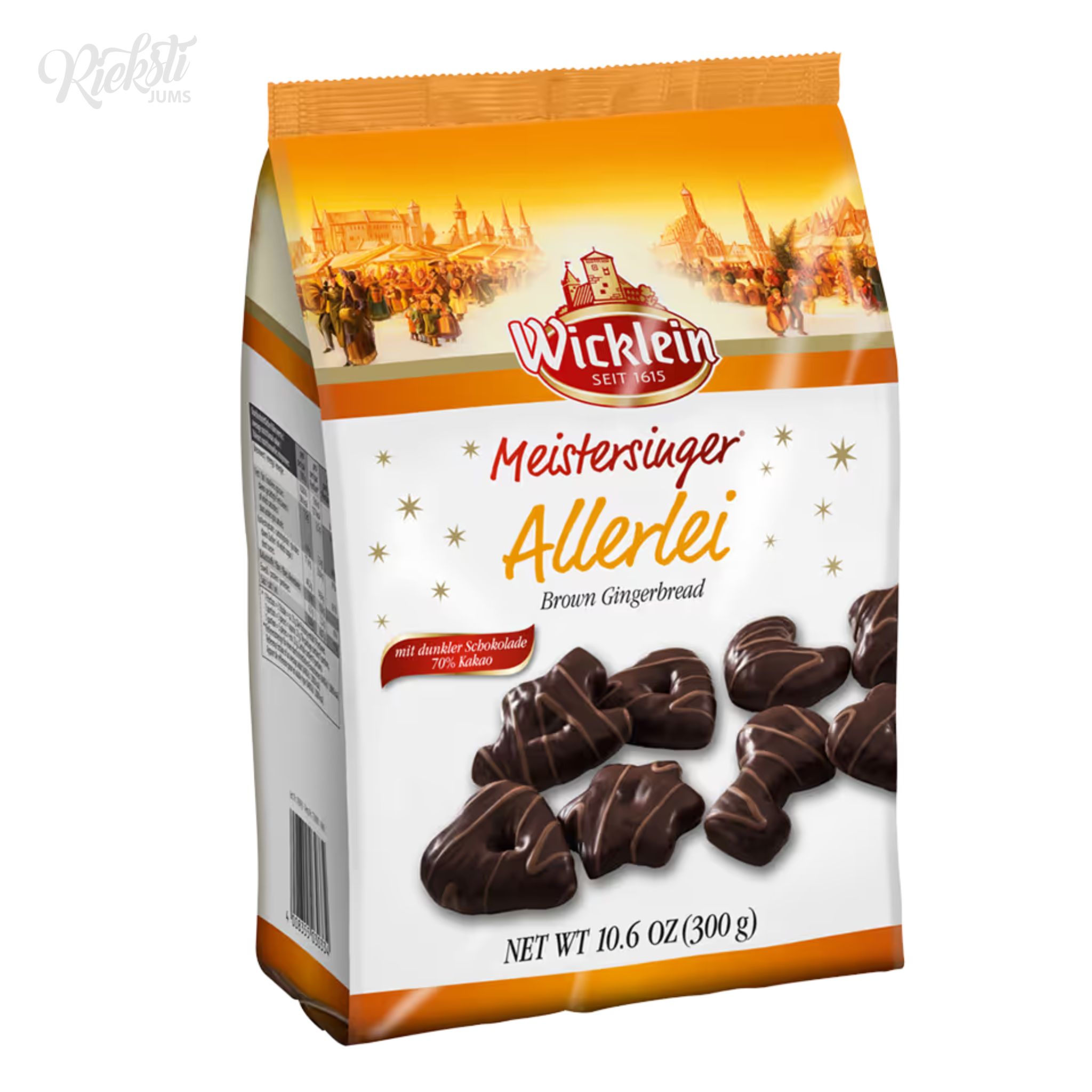 "Wicklein" Ziemassvētku piparkūkas pārklātas ar tumšo šokolādi, 300 g