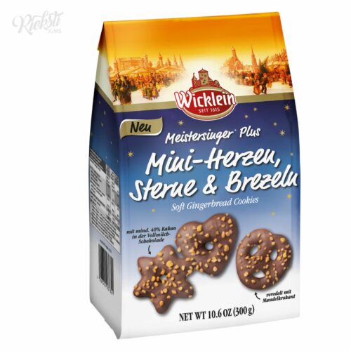 “Wicklein” piparkūkas pārklātas ar piena šokolādi un mandeļu gabaliņiem, 300 g