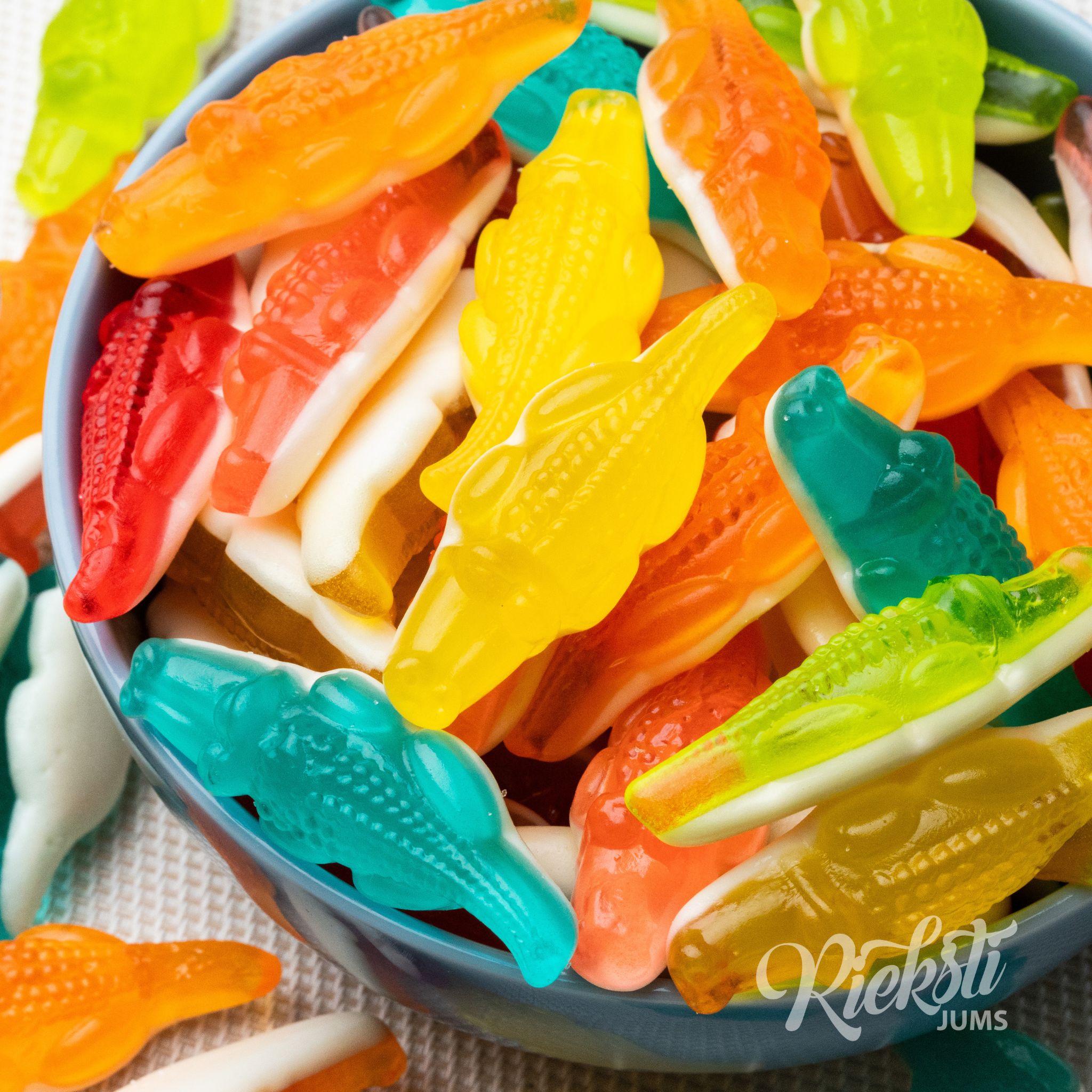 Želejas konfektes "Augļu krokodili", 1 kg