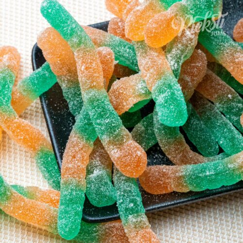Želejas konfektes “Cukurotās košļājamās gumijas garšas tārpiņi”, 1 kg
