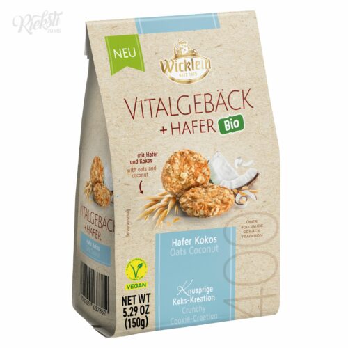 “Wicklein” auzu cepumi ar kokosriekstu skaidiņām, 150 g