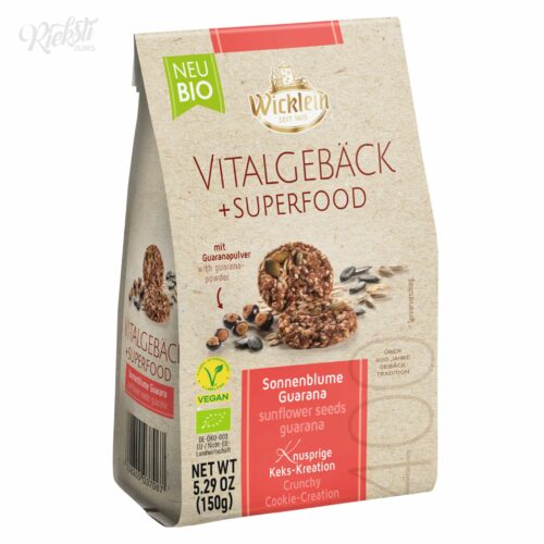 “Wicklein” auzu cepumi ar saulespuķu sēklu kodoliem un guarānu, 150 g