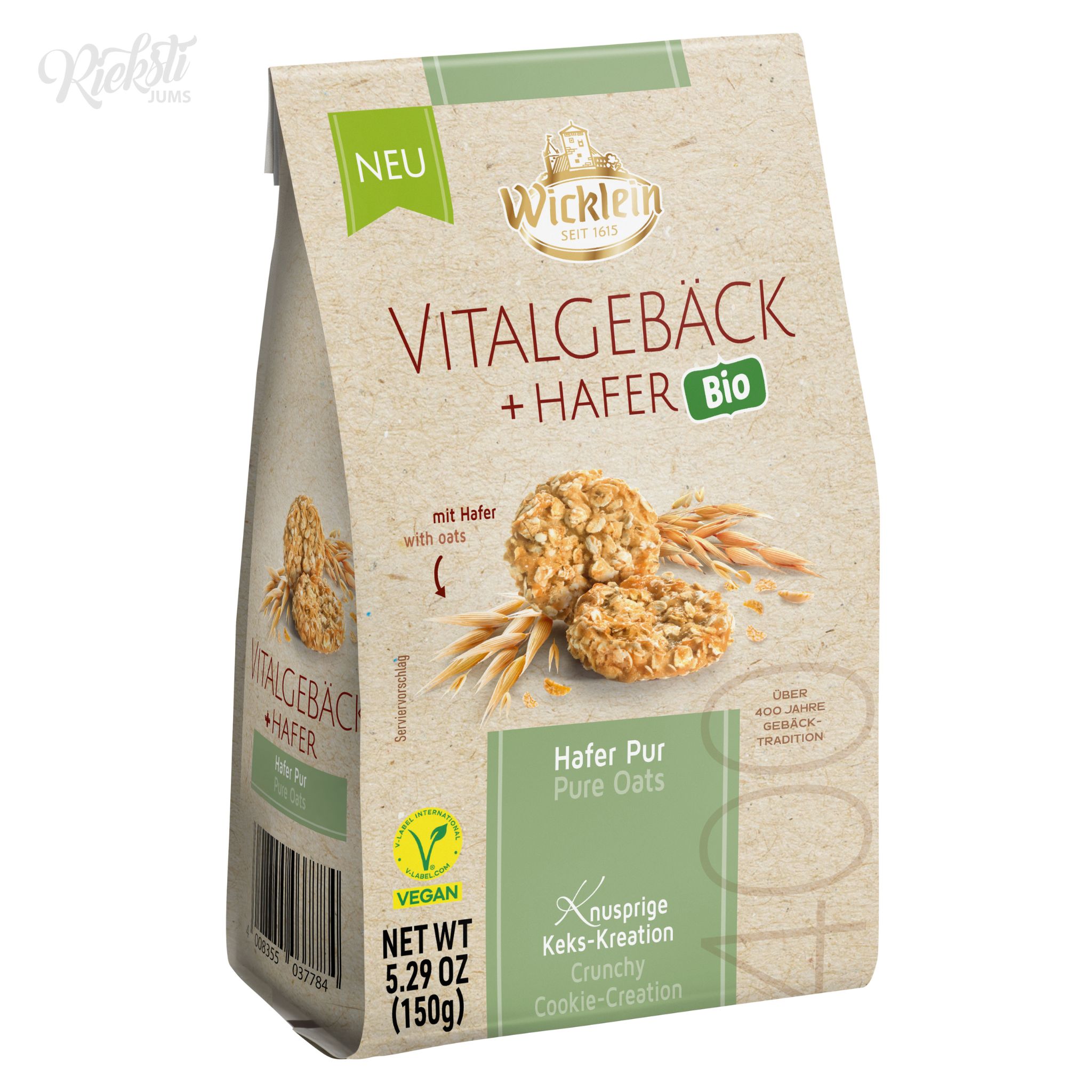 „Wicklein“ tradicionālie auzu cepumi, 150 g